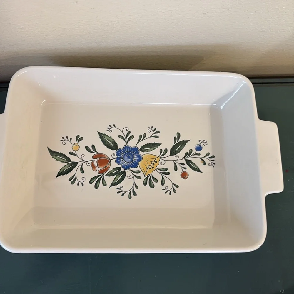Vintage ASTA 1982 Porcelain Rectangular Baker Dish